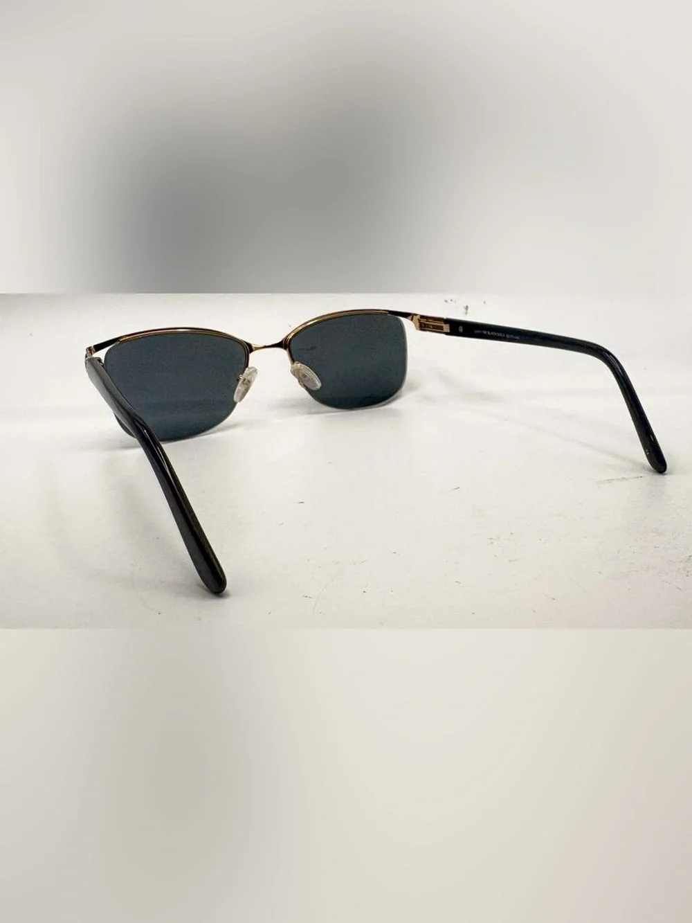 Just 1308 Black Gold Oval Browline Metal Sunglasses Frames Only